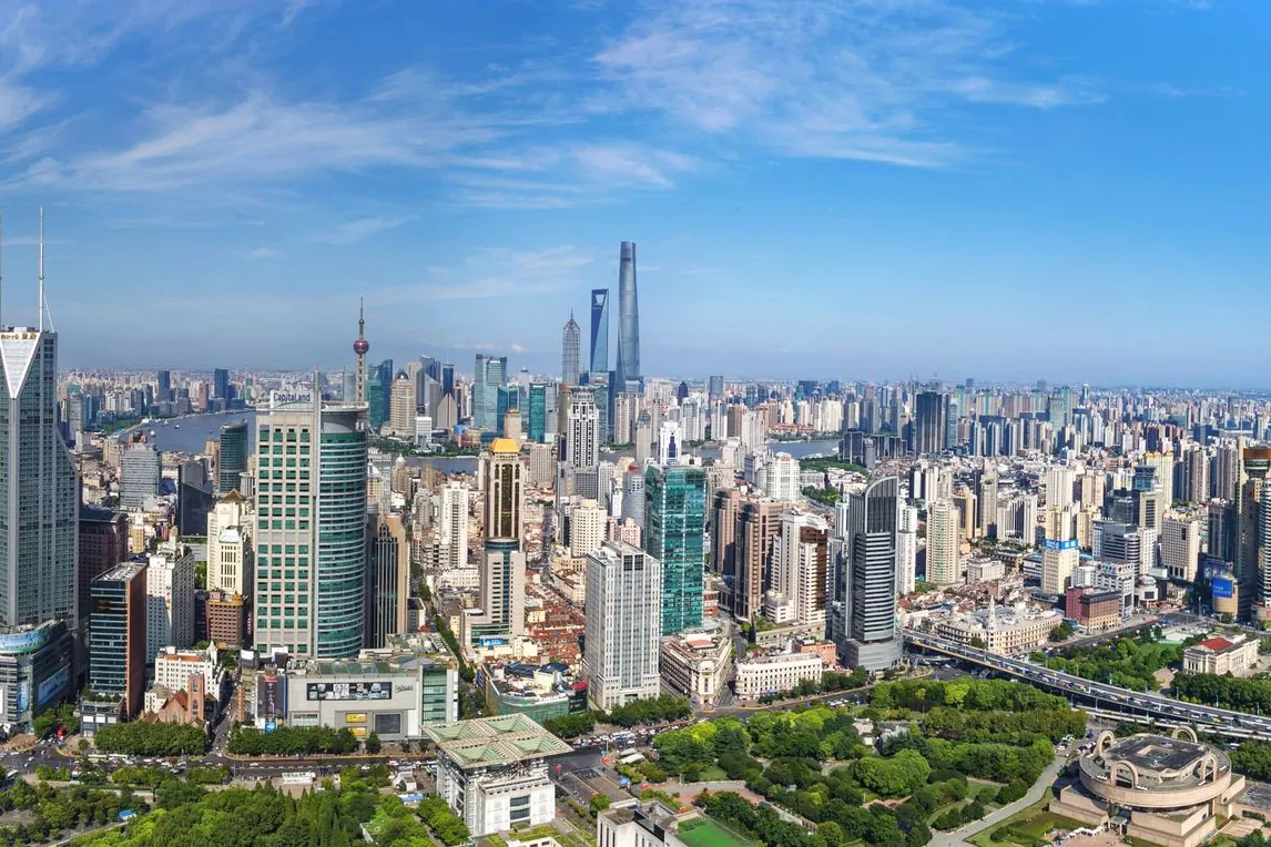 Shanghai skyline seen from above